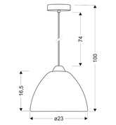 Braid 31-32751 Hängelampe mit weißer Schnur