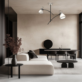 Deckenleuchte schwarz und weiß verstellbar 2x60W Zumba Candellux 32-72054