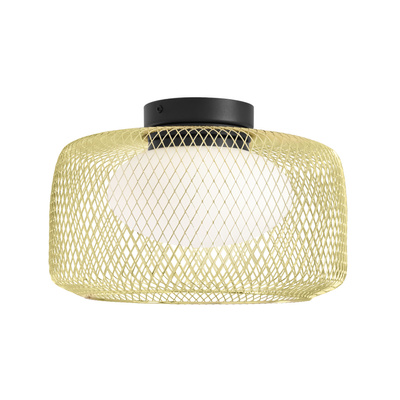 Lampa sufitowa Sopra 32 czarno złota klosz druciany do salonu GX53