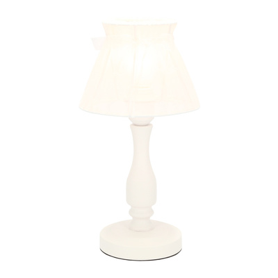 Nachttischlampe weißer Organza-Lampenschirm 40W E27 Zefir Candellux 41-73815