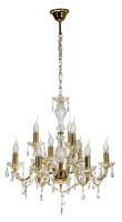 Lustre en cristal doré 62cm 9xE14 Maria Teresa 39-95841