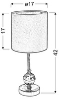 Lampa stołowa gabinetowa czarna/miedziana 40W E14 Melba 41-38791