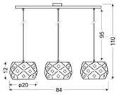 PLAFONNIER SUSPENDU CANDELLUX OUTLET 33-56504 Delphi