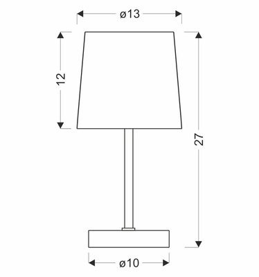 SALLY lampka stołowa chromowy 1x40W E14 abażur brązowy