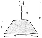 Lampa sufitowa wisząca 1X60W E27 biały ROBIN 31-57518