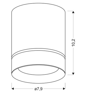 Deckenleuchte schwarz 15W GU10 Tube 2282787