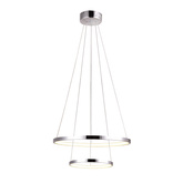 Hanging lamp LED 40W round 50cm chrome LUNE 32-64769