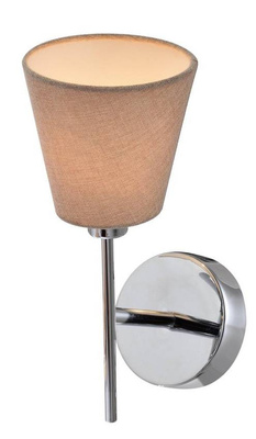 Chrom-Wandleuchte mit konischem Stoffschirm E14 Vox Candellux 21-70616