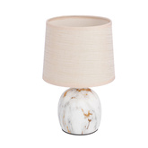 Lampa de masa Adelina marmura + abajur bej auriu 41-24374