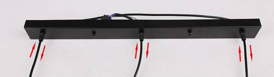 Hanging lamp black/amber strip 3xE27 Felis 33-00187