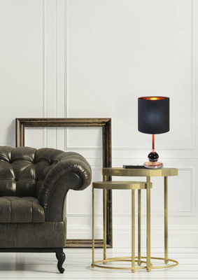 Table lamp black / copper 40W E14 Melba 41-38791