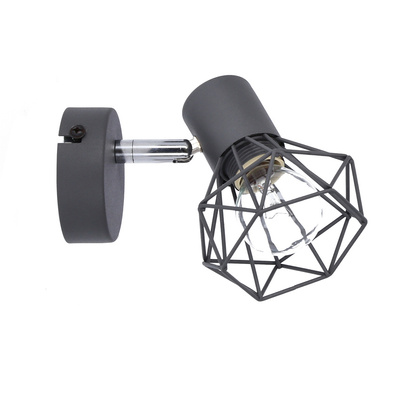 Aplică de perete cu sârmă gri 1X40W E14 Verve 91-60969