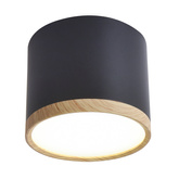 Schwarze und hölzerne Deckenleuchte 8,8 x 7,5 cm Tube Candellux 2275949