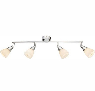 Lampa sufitowa chromowa listwa szklane klosze 4xE14 40W Tadeus Globo 54919-4
