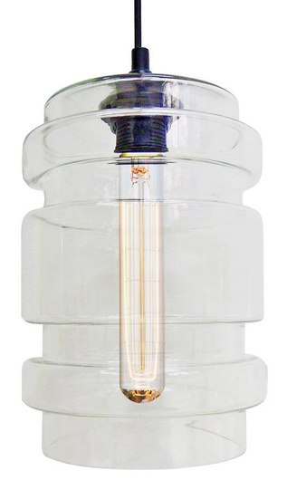 Lampă suspendată din sticlă incoloră + bec E27 60W Decorado Candellux 31-36674