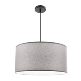Lampa wisząca z abażurem Shanti szary do salonu i sypialni