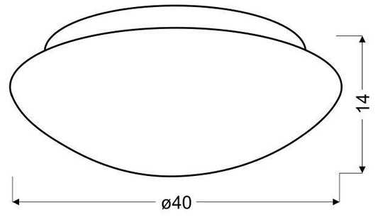 Plafon biały szklany do łazienki E27 2x60W 39cm Nina Candellux 14-74242