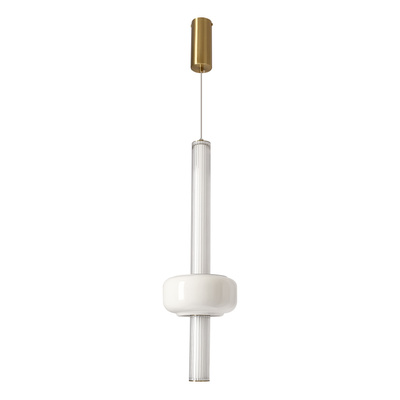 PURA S lampă suspendată 15W LED 3000K abajur transparent alb