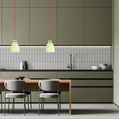 Green ceramic pendant lamp Sevilla Ledea 50101142