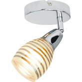 Abat-jour en verre argenté à rayures E14 pour la lampe Jubilat 79-60235