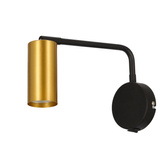 Wall lamp black and gold movable switch 1xGU10 Tina 21-76816