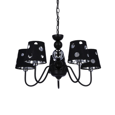 Candelabru negru suspendat 5xE14 Batley Ledea 50205106