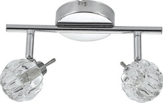 Lampa sufitowa BOMBOLA listwa ze szklanymi kloszami regulowana 2-punktowa do korytarza
