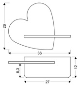 Aplică LED 5W lampă pentru copii raft inimă roz Heart Candellux 21-84569