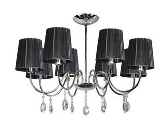 Suspension chrome / noir avec cristaux 8x40W Sorento Candellux 38-38067