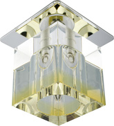 Ceiling luminaire crystal yellow stripe/chrome G4 20W SK-19 Candellux 2279797
