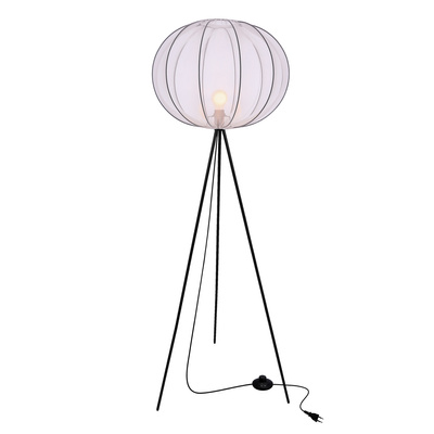 MELLOW lampă de podea neagră 1x40W E27 abajur 52 sferă albă 51-40879