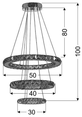 Hanging lamp LED RGB circle + remote control Lords 33-63090