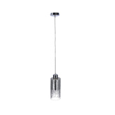 Plafoniera suspendata abajur sticla argintie E27 Libano Candellux 31-51646