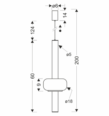 PURAS D suspension 15W LED 3000K abat jour transparent blanc
