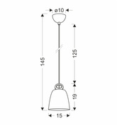 Lampa wisząca SEWILLA różowa - z ceramicznym kloszem - skandynawska lampa do jadalni