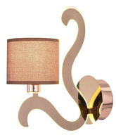 Wall lamp copper woven lampshade luminous arm LED Ambrosia Candellux 21-33499