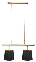 Hanging lamp patina double black lampshade 2x60W Milonga Candellu 32-53558