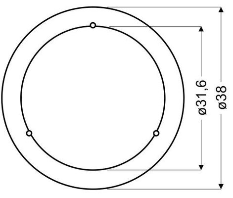 Abat-jour rond en verre blanc pour plafond 31,6 cm Candellux 63-12305