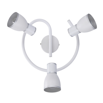 Lampa sufitowa biała/chrom spirala 3xE14 Fido 98-63380