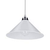 Suspensie Avola crom e27 cu abajur alb 31-20710