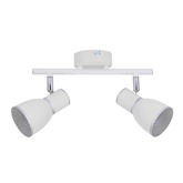 Wandlampenleiste 2X40W E14 weiß/chrom FIDO 92-63373