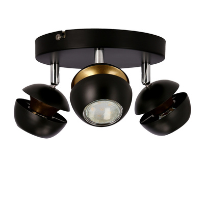 Boni plafonnier 3x3w gu10 led noir