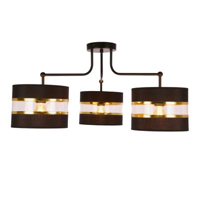 Lampă Andy negru e27 Abajur negru+auriu