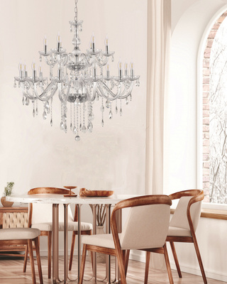 Cristallo lampa wisząca chromowy 18x40W E14 transparentny 30-30412