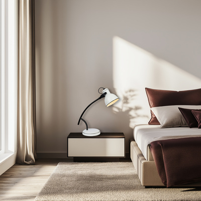 Lampe de table diagonale noire et blanche Zumba 41-72085