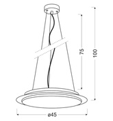Plafonnier suspendu 18W LED DANUA 31-69740