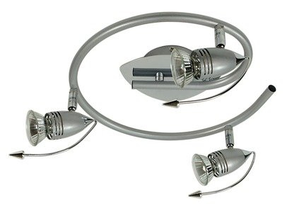 Candellux 98-09893 Thunder spiral ceiling lamp 3*50W GU10 230V chrome anthracite