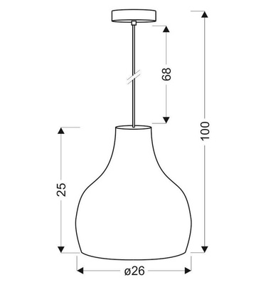 Lampa wisząca Buren pojedyncza fioletowa do sypialni z gwintem E27