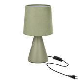 SATTI lampka stołowa szarozielona ceramiczna z abażurem E14 1x40W elegancka dekoracyjna do salonu sypialni gabinetu klasyczny styl