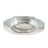 Plafoniera Candellux fix hexagonal din sticla transparenta